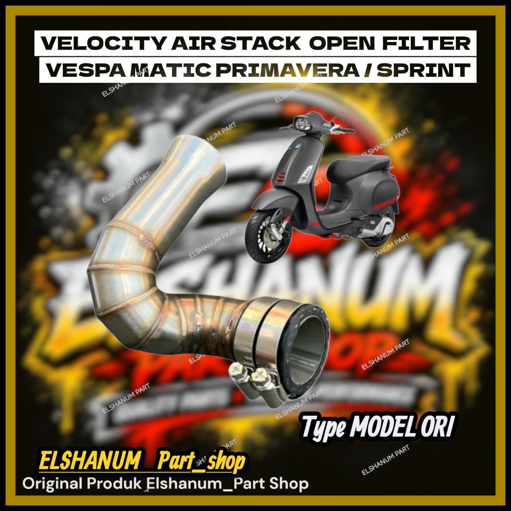 VELOCITY AIR STACK OPEN FILTER VESPA MATIC
