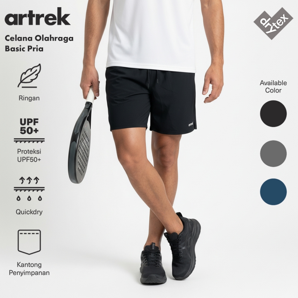 Artrek กางเกงกีฬาพื้นฐานสําหรับผู้ชาย Padel เทนนิสเดินป่าวิ่ง Quick Dry Light สบาย Cool