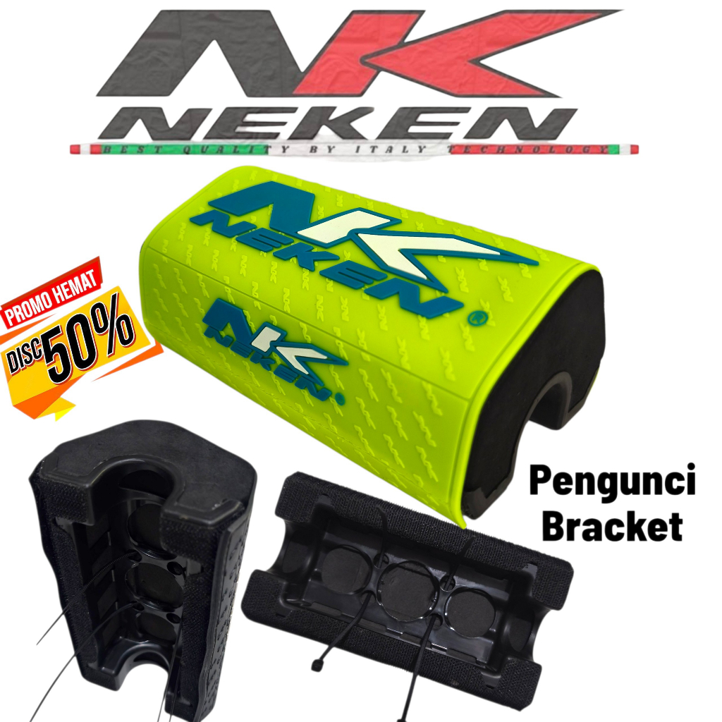 WAREHOUSE นําเข้า NK HANDLEBAR FOAM FLOU BLUE RUBBER HANDLEBAR FOAM โลโก้ 3D พร้อม COOL DESIGN BRACK