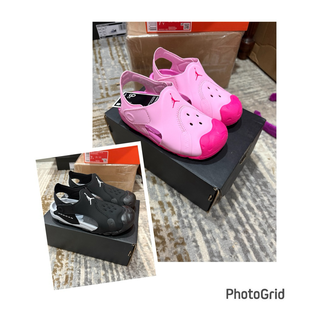 รองเท้าแตะ Jordan OTDR สีดําและสีชมพู