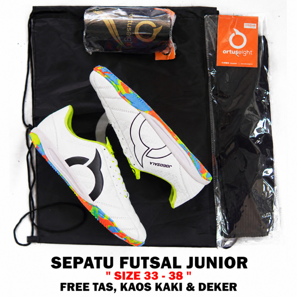Ortuseight Jogosala Rampage V2 Crusher รองเท้า FUTSAL สําหรับเด็กสังเคราะห์ด้านบนยาง Sole