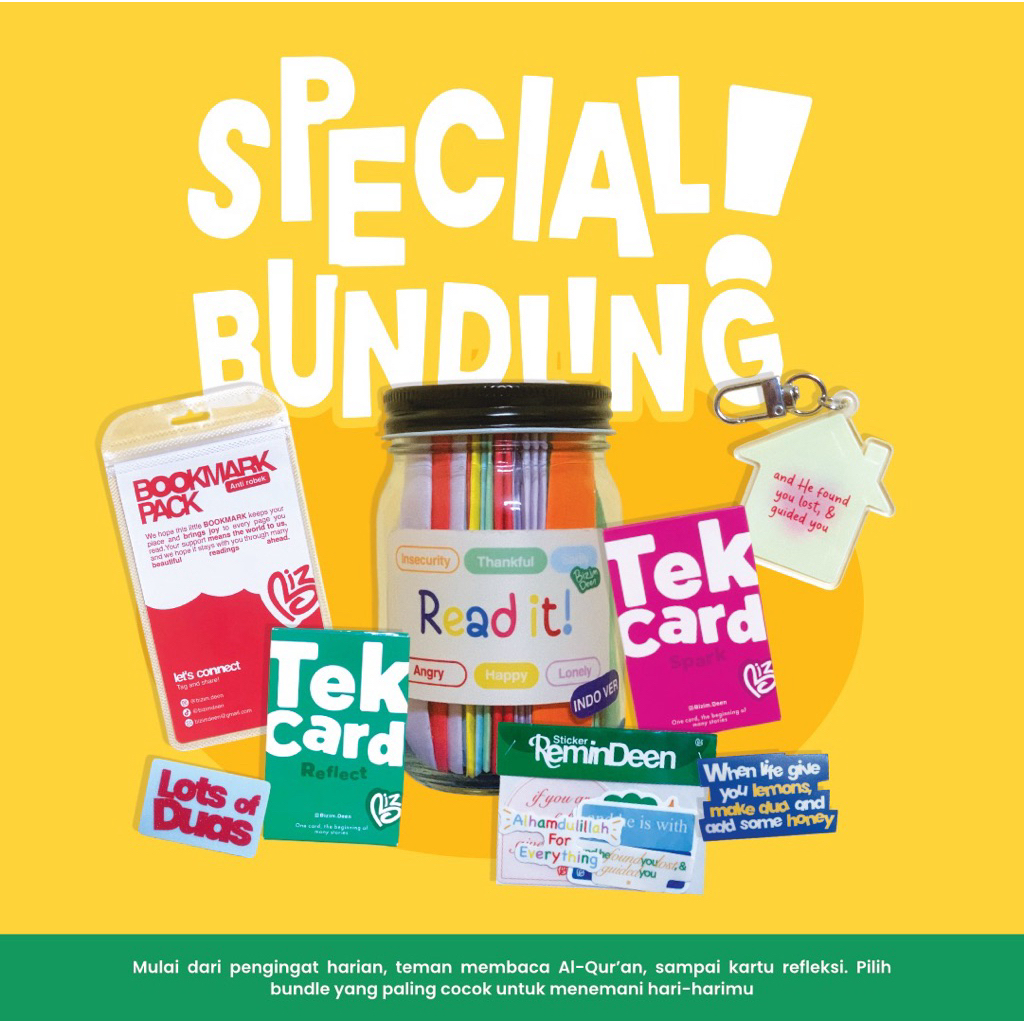ของขวัญ BUNDLING, QURAN VERSE JAR, GAMECARD, STICKER, BOOKMARK, KEYCHAIN, ของขวัญผู้สําเร็จการศึกษา,