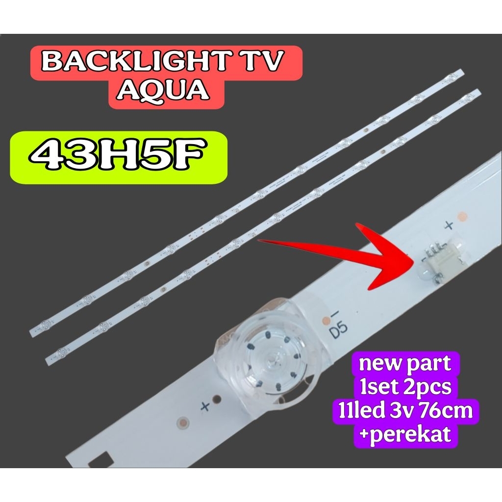 โคมไฟ LED BACKLIGHT BL TV AQUA 43H5F 43h5 11LED