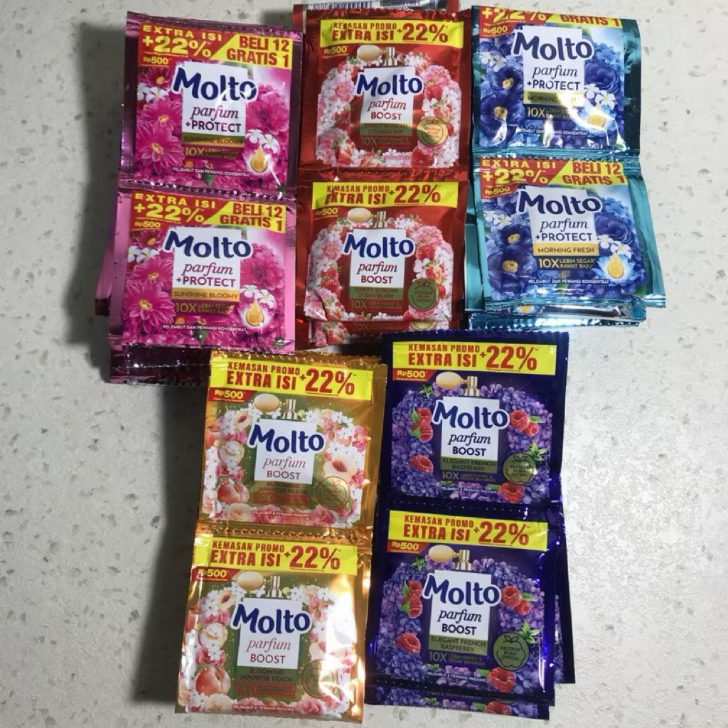 Molto Fabric Freshener Sachet 500s 11ml 6 ซอง (โปร vc 5 พัน)
