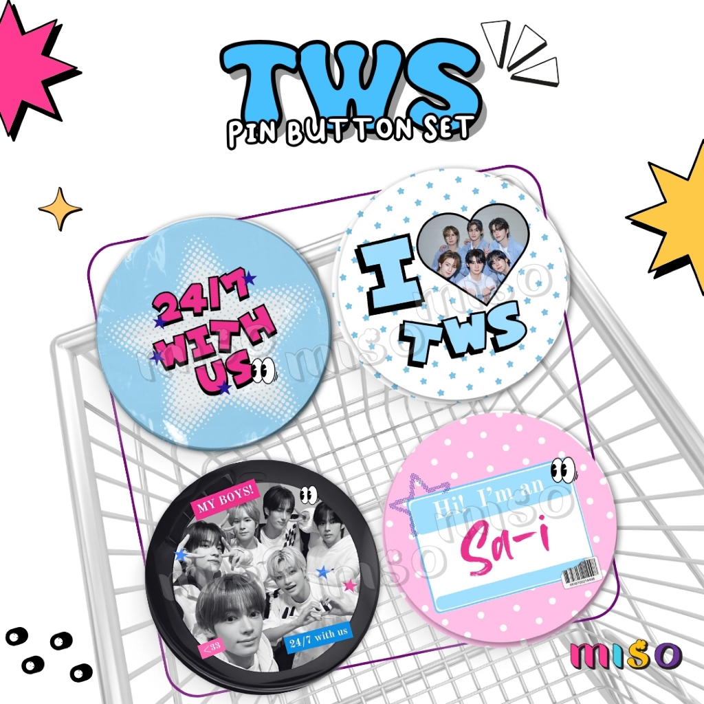 ชุดสมาชิกปุ่มพิน TWS / เข็มกลัดปุ่มพิน TWS / SA-I BOY NEXT DOOR pin เข็มกลัด / TWS pin kpop / TWS Pi