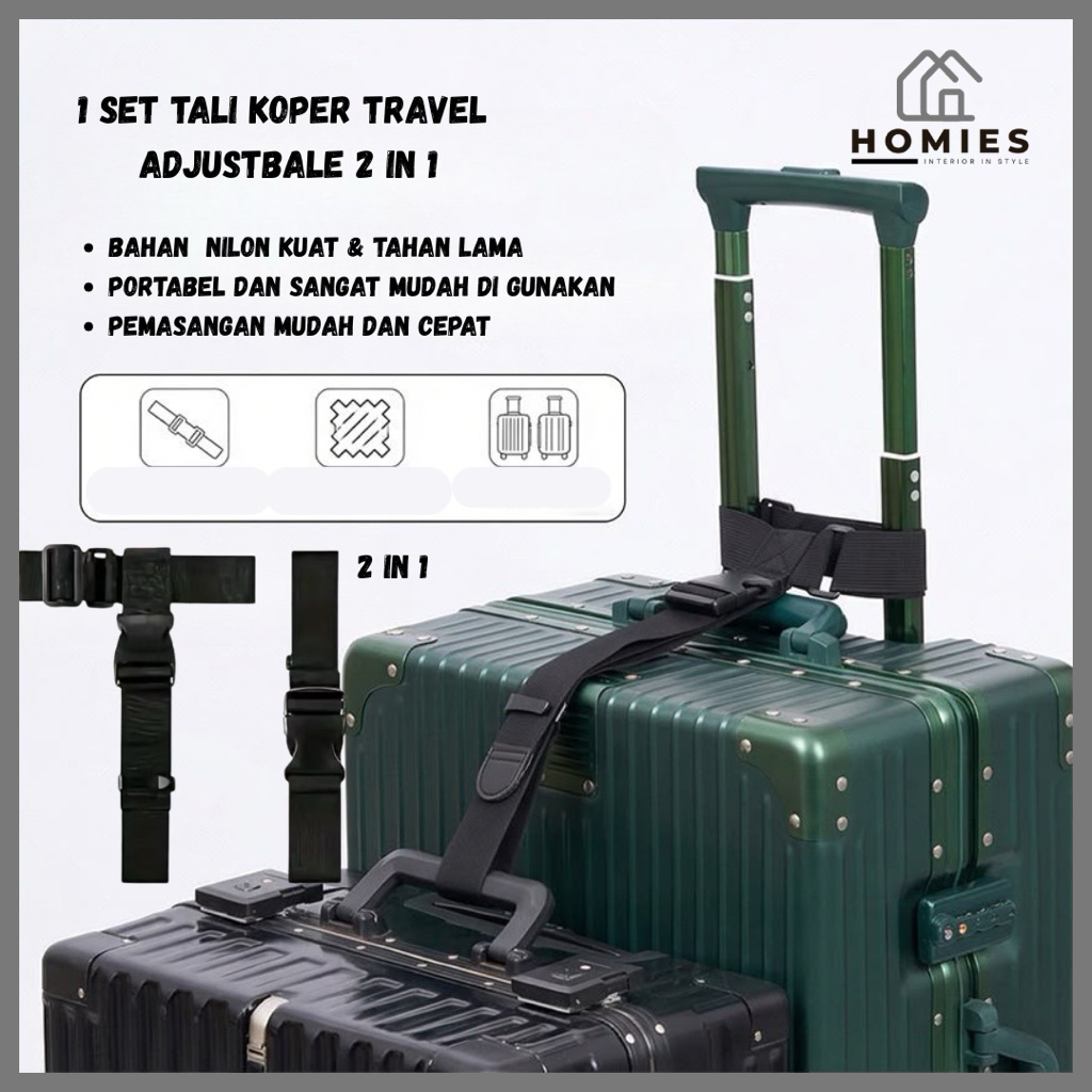 1 ชุด ADJUSTABLE TRAVEL LUGGAGE STRAP / TRAVEL LUGGAGE TIE BAG LUGGAGE BELT OTHER ITEMS