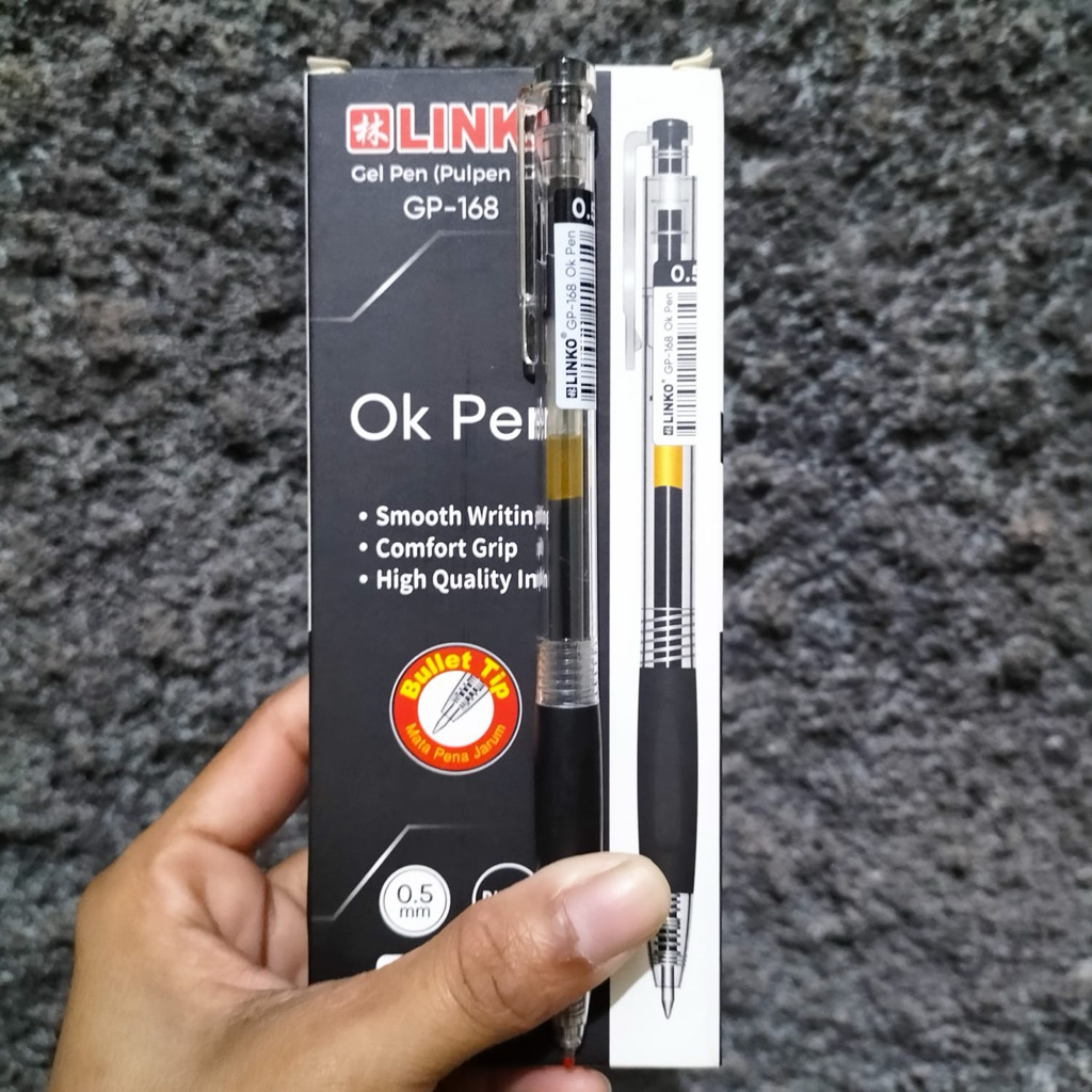 [DOZEN/12PCS] ปากกาเจล LINKO GP168/ ปากกาแต้มสี