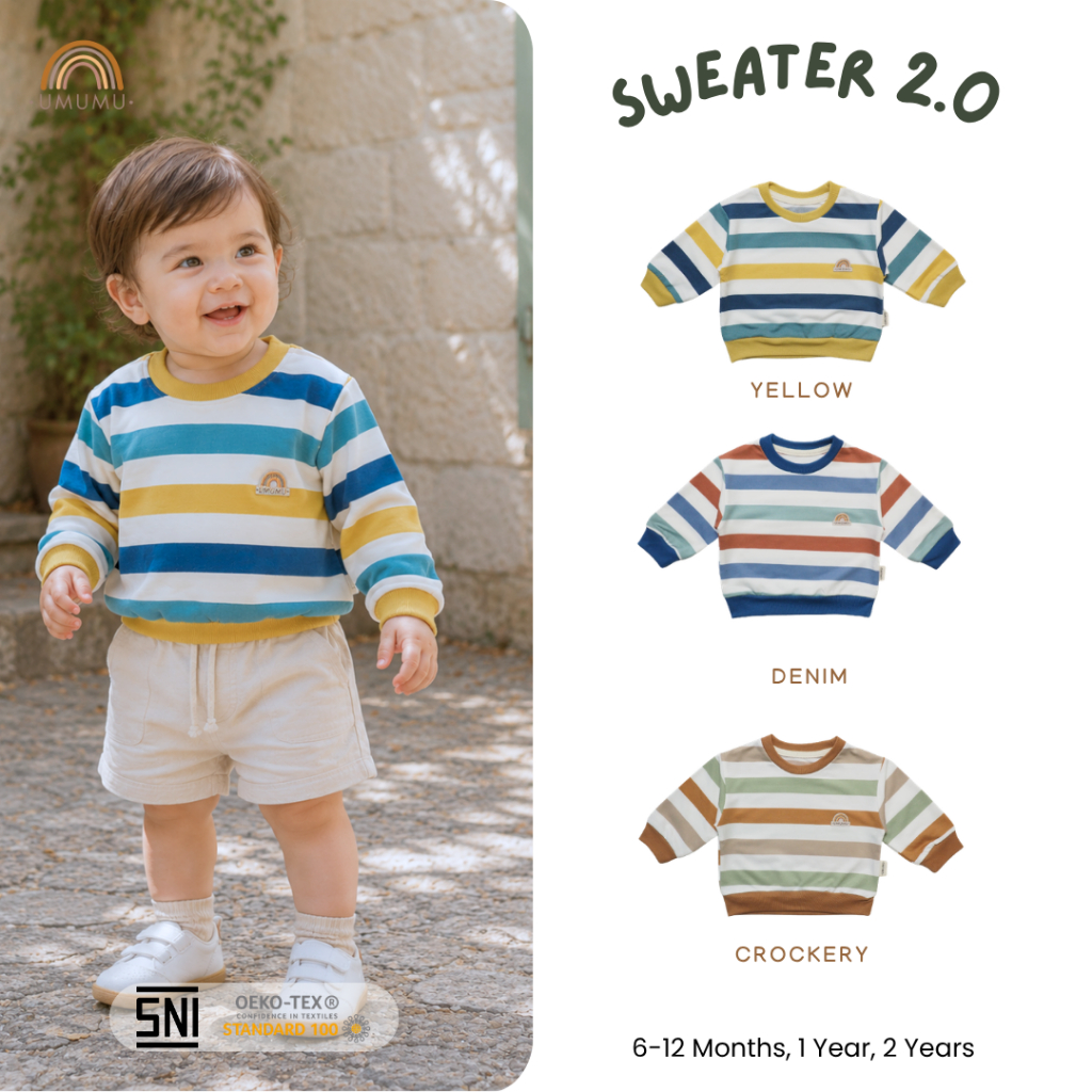 GENERAL Terry Sweater 2.0 - เสื้อสเวตเตอร์เด็กผู้ชาย
