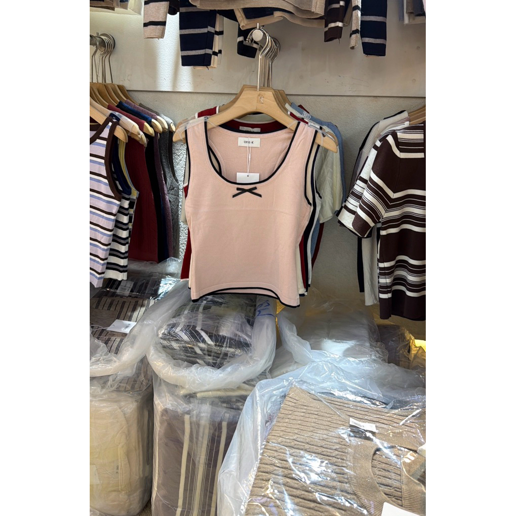 ONE K TANKTOP RIBBON SIMPLE TANKTOP KNIT ONE K