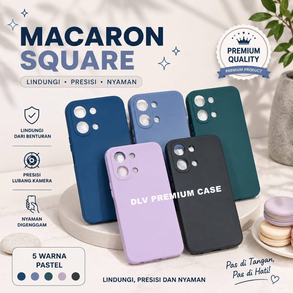 VIVO Y05 VIVO Y11D VIVO Y19S GT VIVO Y04S VIVO Y04 กรณี MACAROON SQUARE EDGE SOFT CASE LIQUID EDGE V