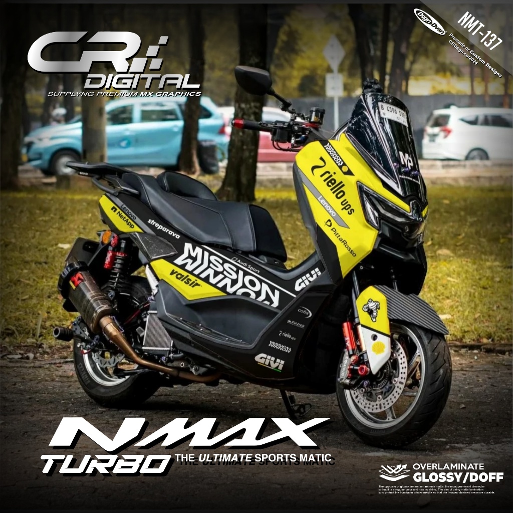 Yamaha NMAX TURBO NEO S Full body Decal สติกเกอร์ 2024 2025 Mission Winnow NMT 137 ออกแบบ