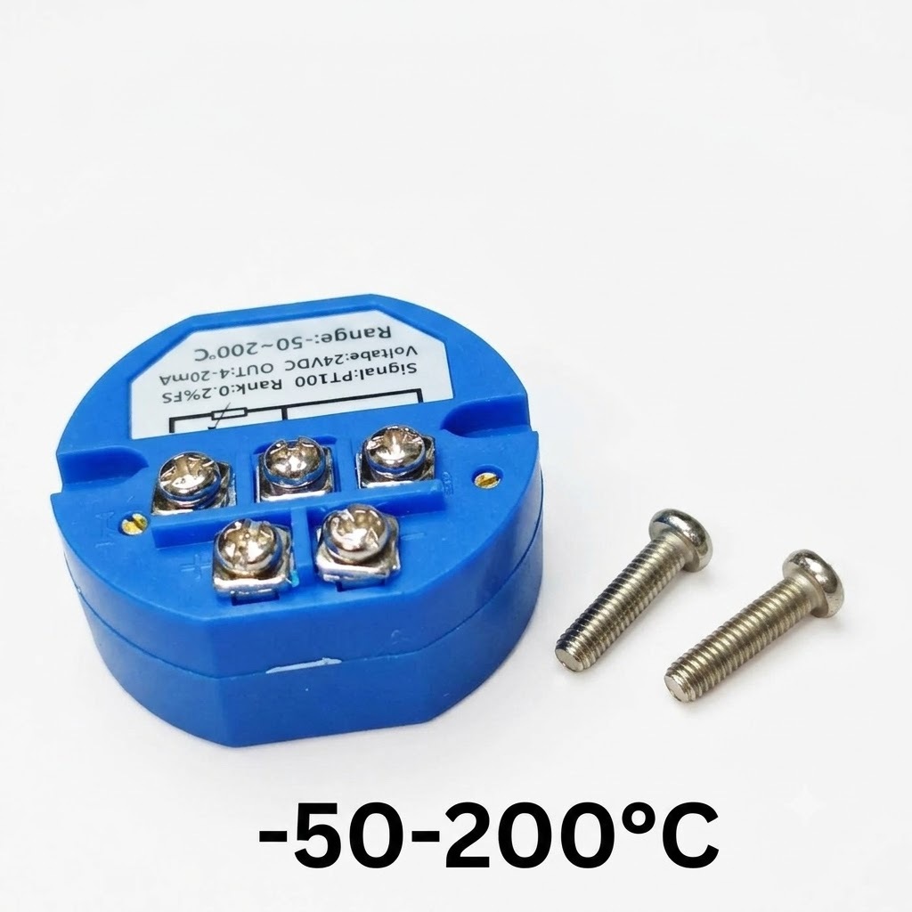RTD PT100 PT-100 เครื่องส่งสัญญาณอุณหภูมิ -50-200 C เอาต์พุต 4-20mA 24VDC RTD