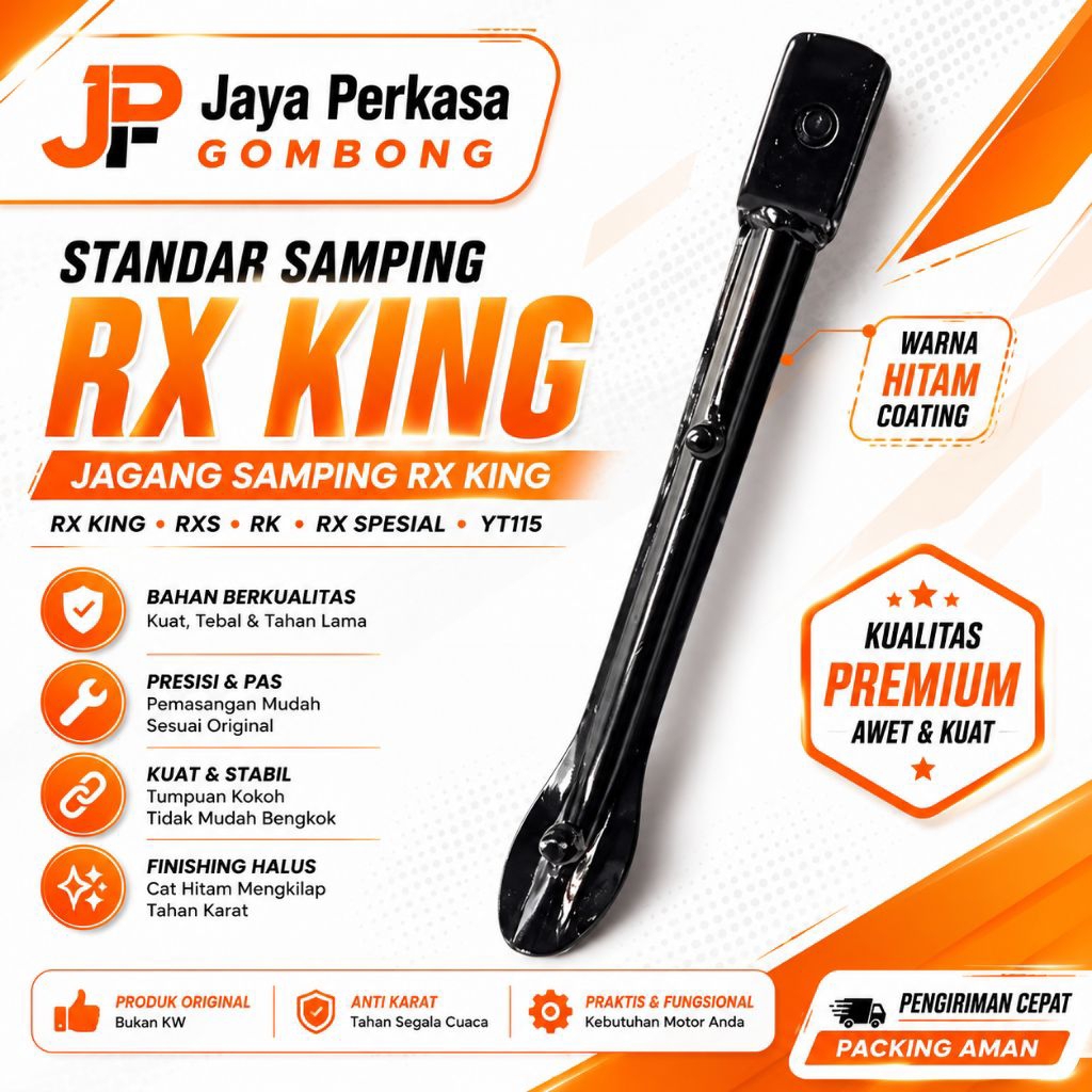 RX KING ขาตั้งด้านข้าง RX KING RXS RK RX KING RX SPECIAL YT115 BLACK RX TECH COATING