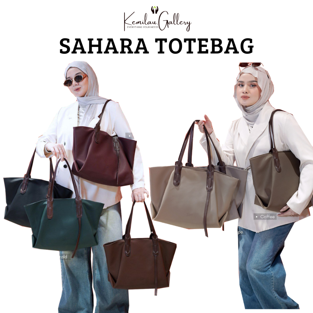 Djisoo Sahara Totebag กระเป๋าสะพายไหล่ผู้หญิง Hobo วัสดุหนัง Sahara