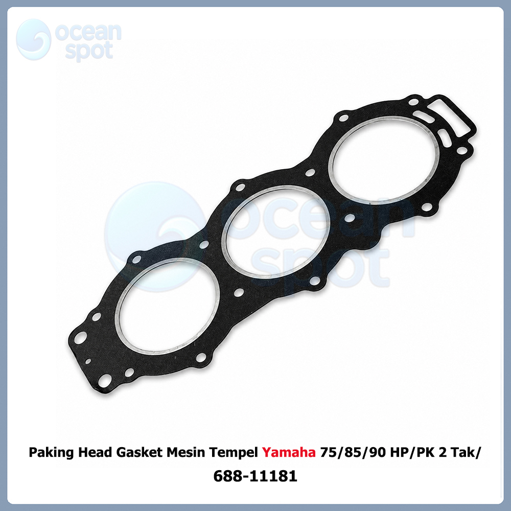 MESIN 688-11181 Yamaha 75 85 90 HP PK ปะเก็นหัวเครื่องยนต์นอก 2 จังหวะ