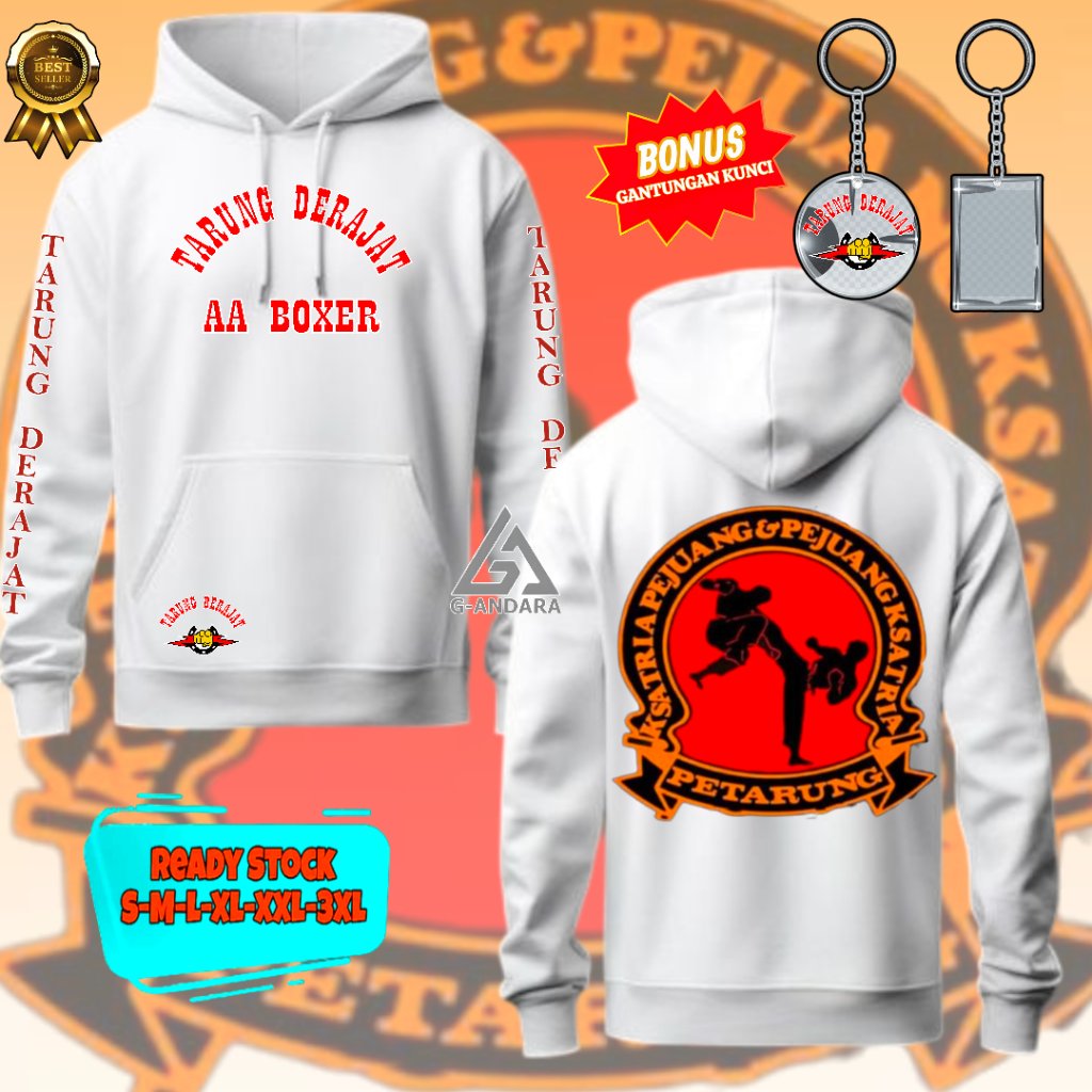 HOODIE JUMPER FIGHTING DRJT KSATRIA FIGHTING WARRIOR AA B0XER การออกแบบล่าสุด SIMPLE CASUAL COTTON F