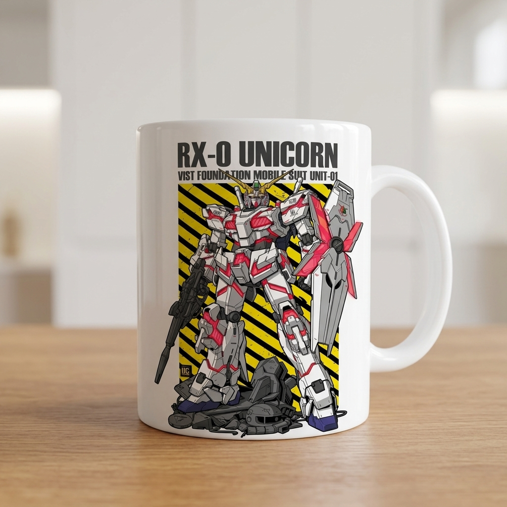 Gundam Mug Design RX-0 Unicorn Mecha