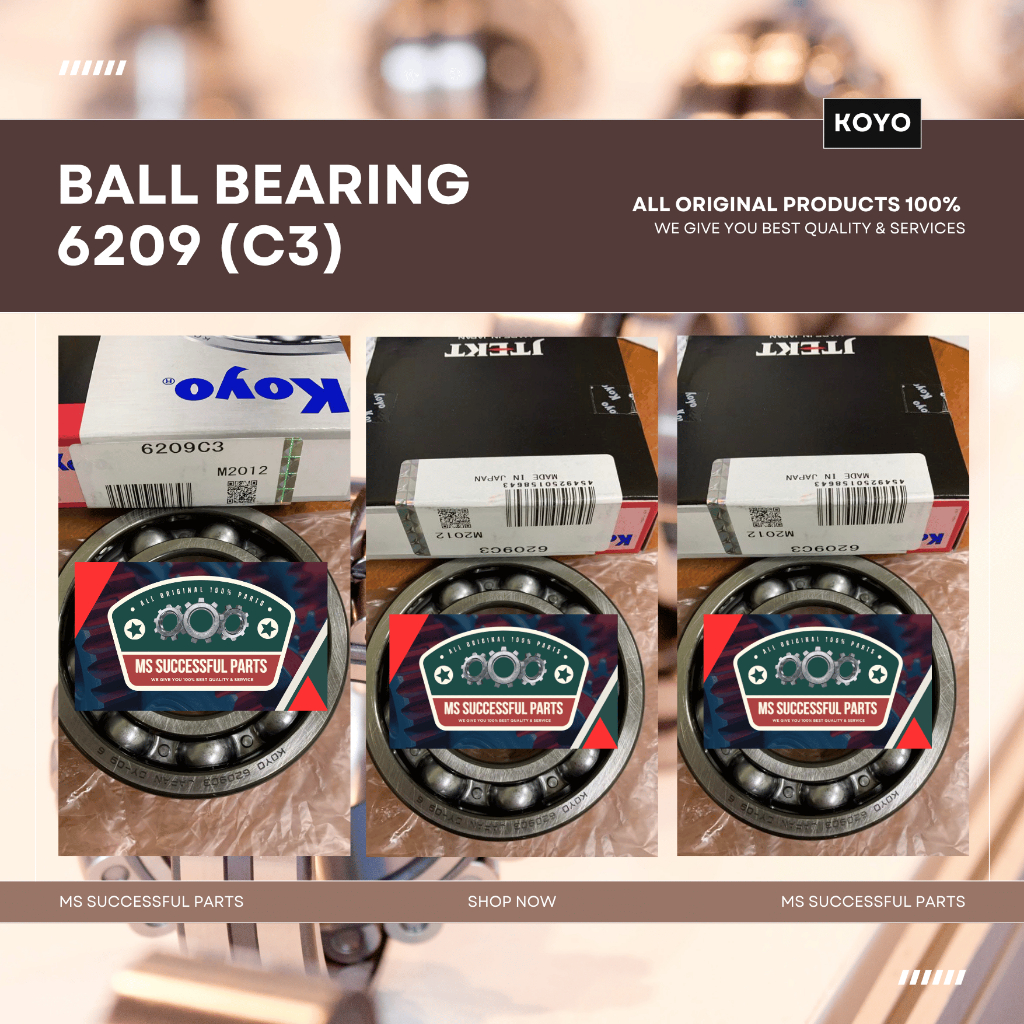 BEARING 6209 KOYO ORIGINAL 6209CM 6209C3