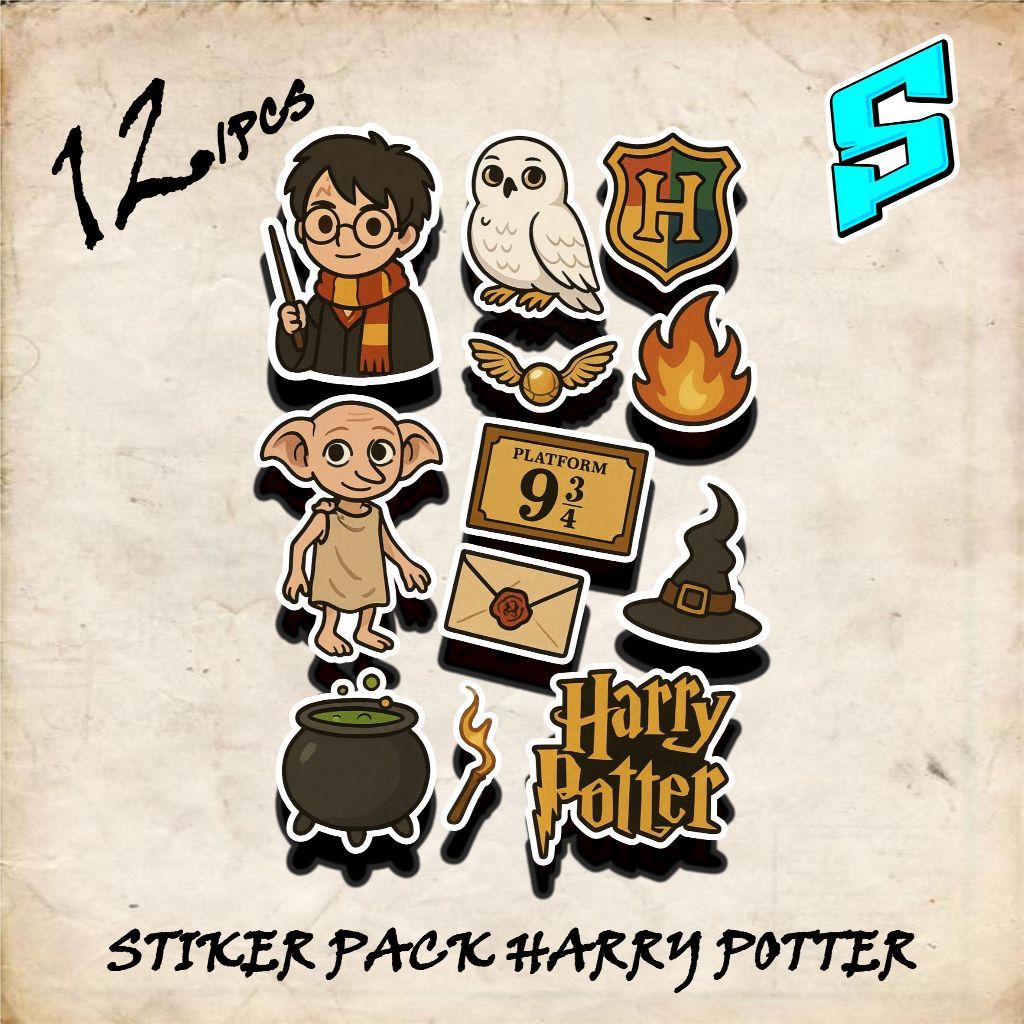 P35 ใหม่ล่าสุด COOL HARRY POTTER STICKER PACK HARRY POTTER STICKER PACK LAPTOP HELMET STICKER THUBLE