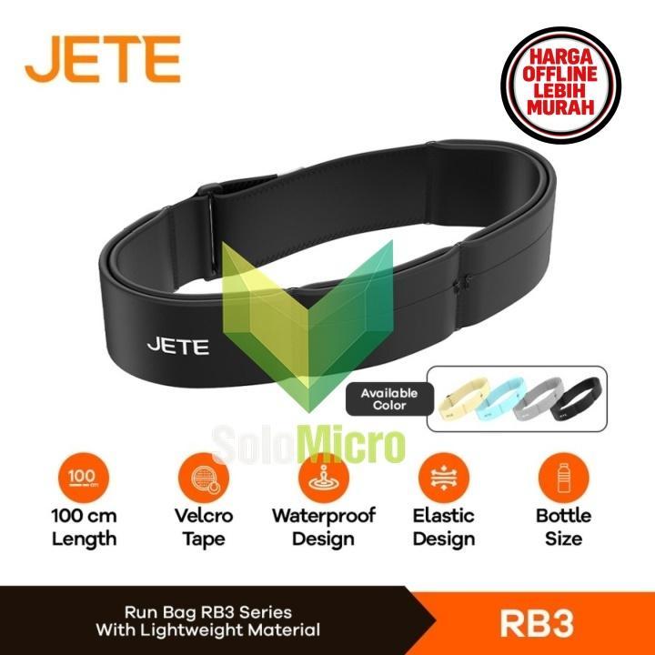 JETE RB3 Running Bag - Running Belt Bag - Waterproof Running Belt Bag - สีดํา
