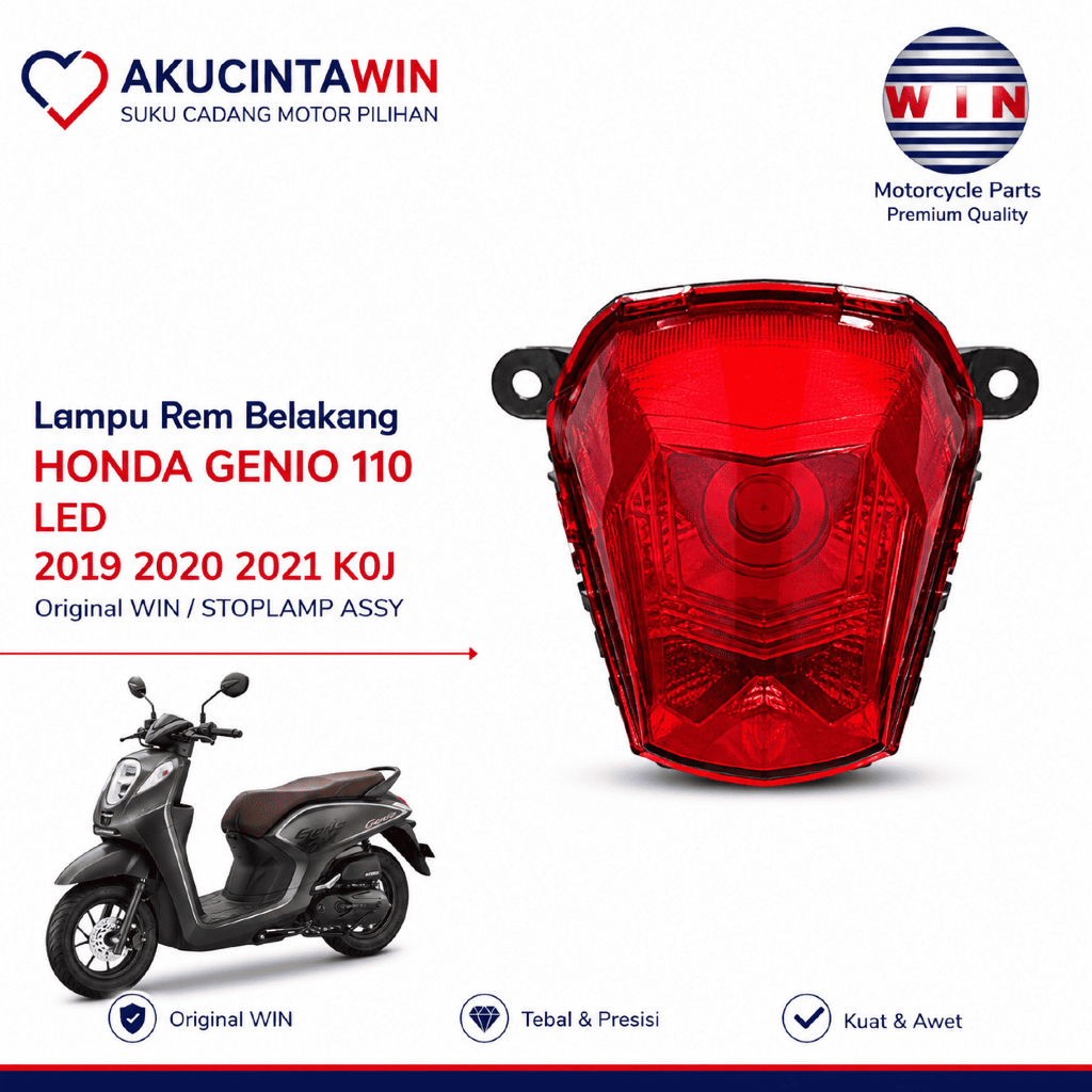ไฟเบรคหลัง HONDA Genio 110 LED 2019 2020 2021 K0J Original WIN / REAR STOPLAMP ASSY