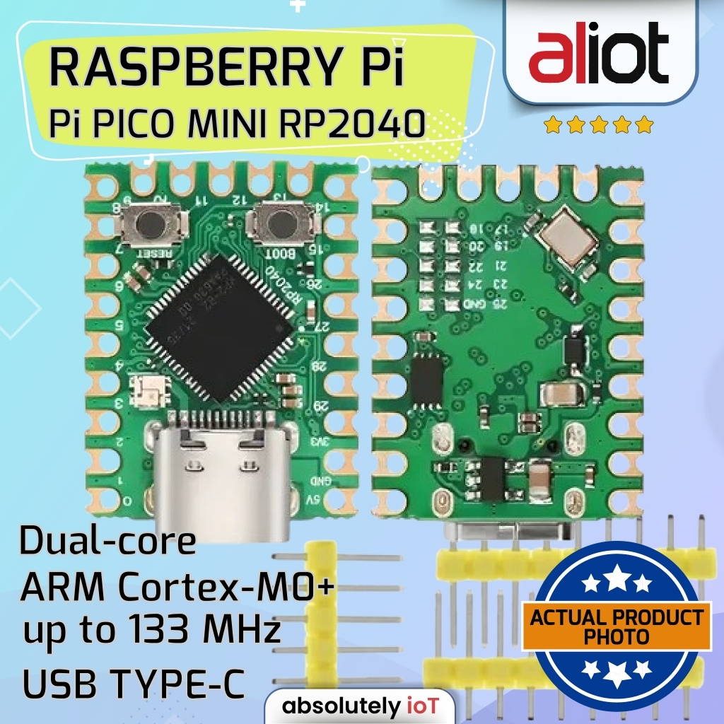 Raspberry Pi PICO MINI RP2040 USB TYPE-C ไม่ใช่ arduino ไม่ใช่ ep32