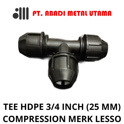 FITTING HDPE TEE HDPE COMPRESSION 25MM (3/4 นิ้ว) ยี่ห้อ LESSO