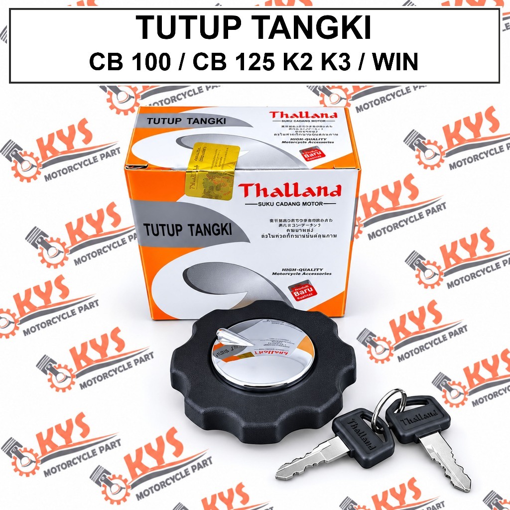 CB100 CB125 K2 K3 WIN BLACK CHROME THAILAND TANK CAP