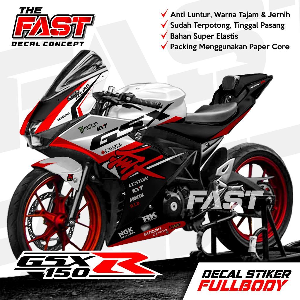 Decal สติกเกอร์ GSX 150R Fullbody สติกเกอร์รูปลอก Variation มอเตอร์ Gsx 150 R fullbody motif HAYAABU