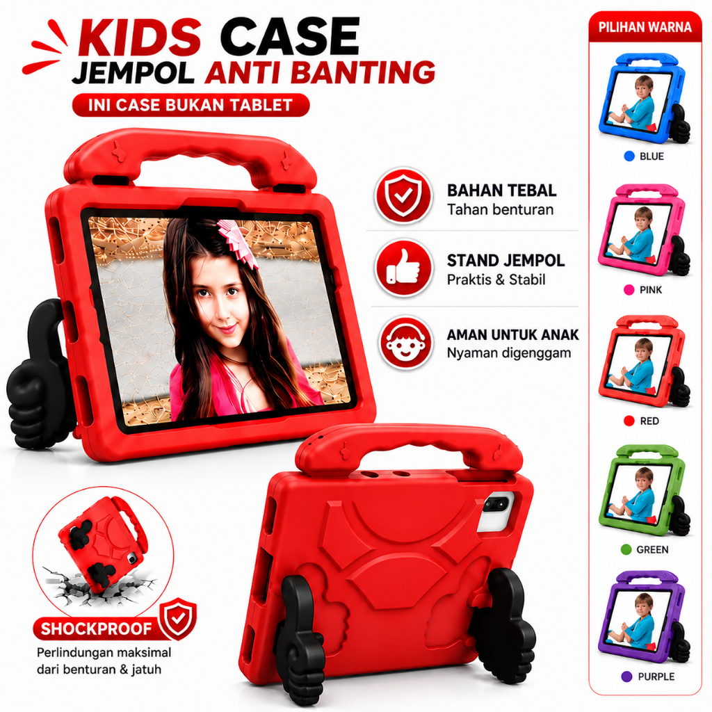 Samsung Galaxy Tab A7 10.4 T500 T505 Case Tablet Kids Standing Thumb Kids Softcase