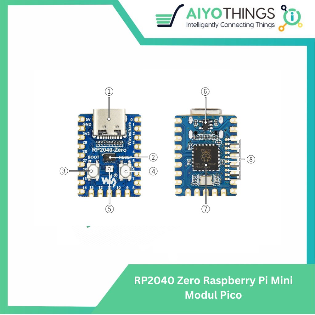 RP2040 โมดูล Zero Raspberry Pi Mini Pico