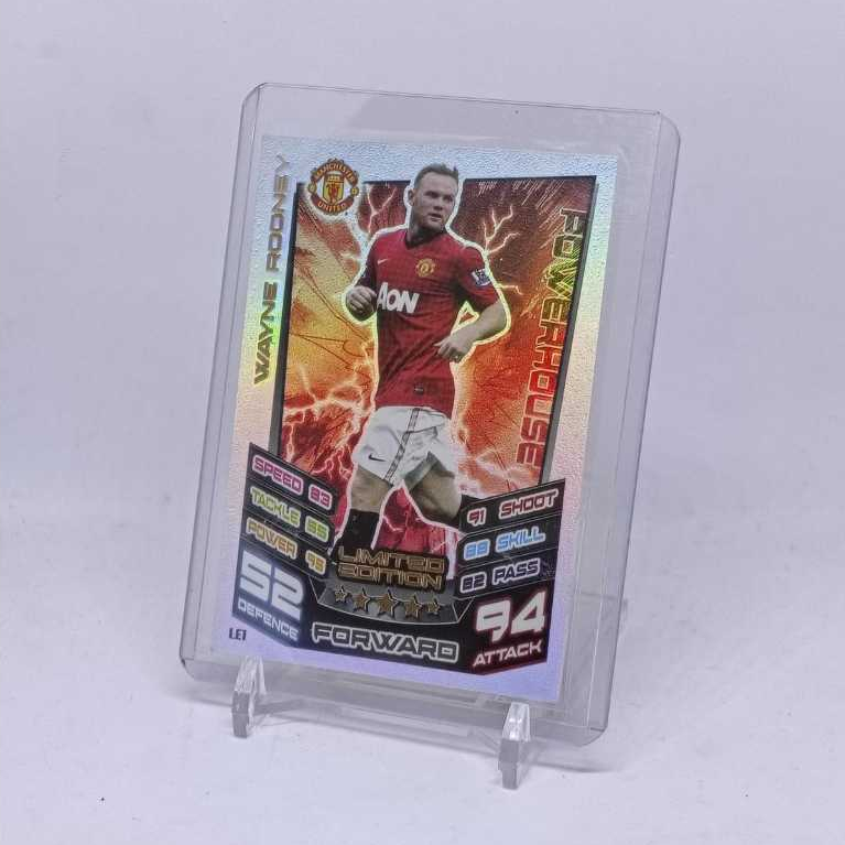 การ์ดฟุตบอล Topps Match Attax Wayne Rooney HOLO MAN UTD Legends ดั้งเดิม