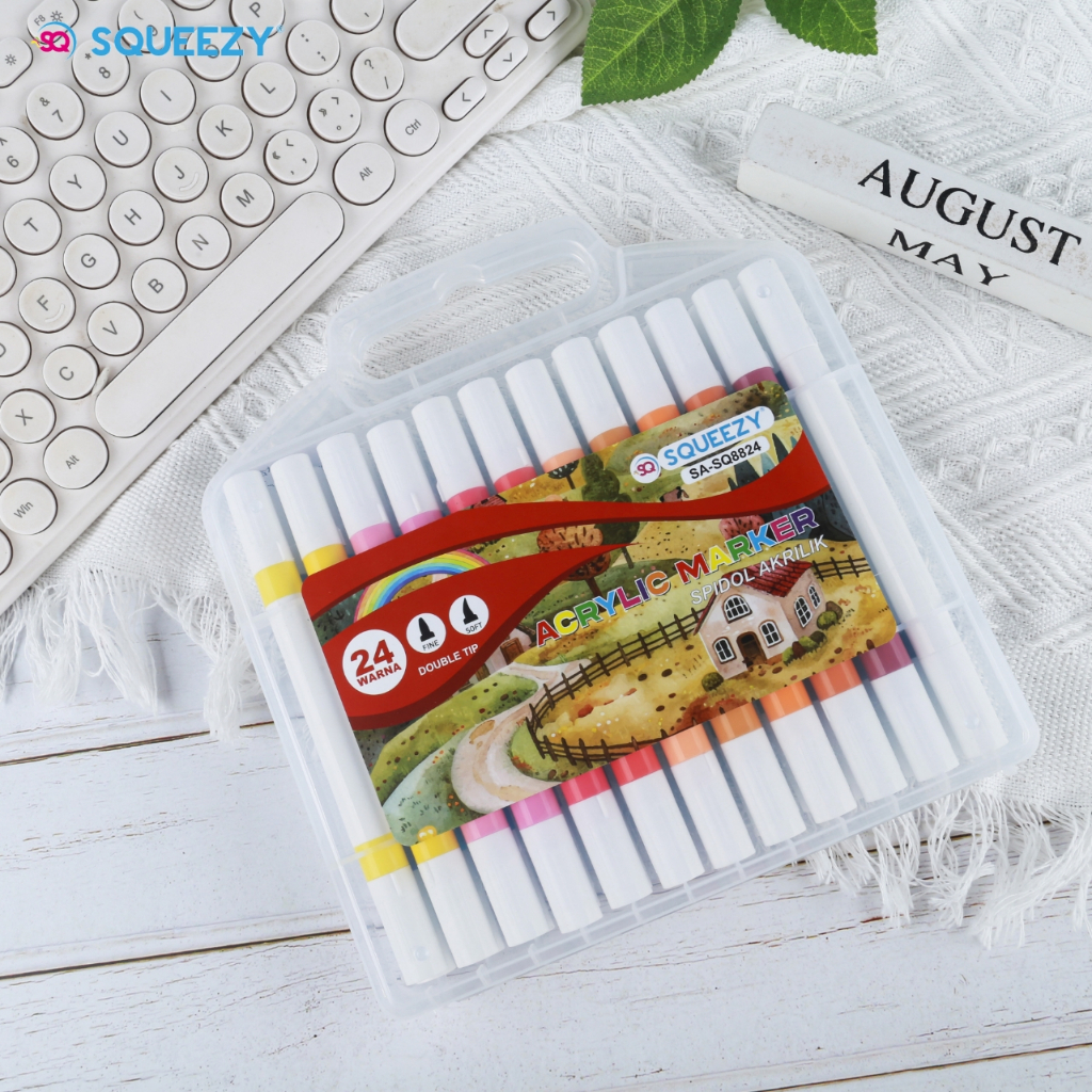 24 สี ACRYLIC MARKER SA-SQ8824