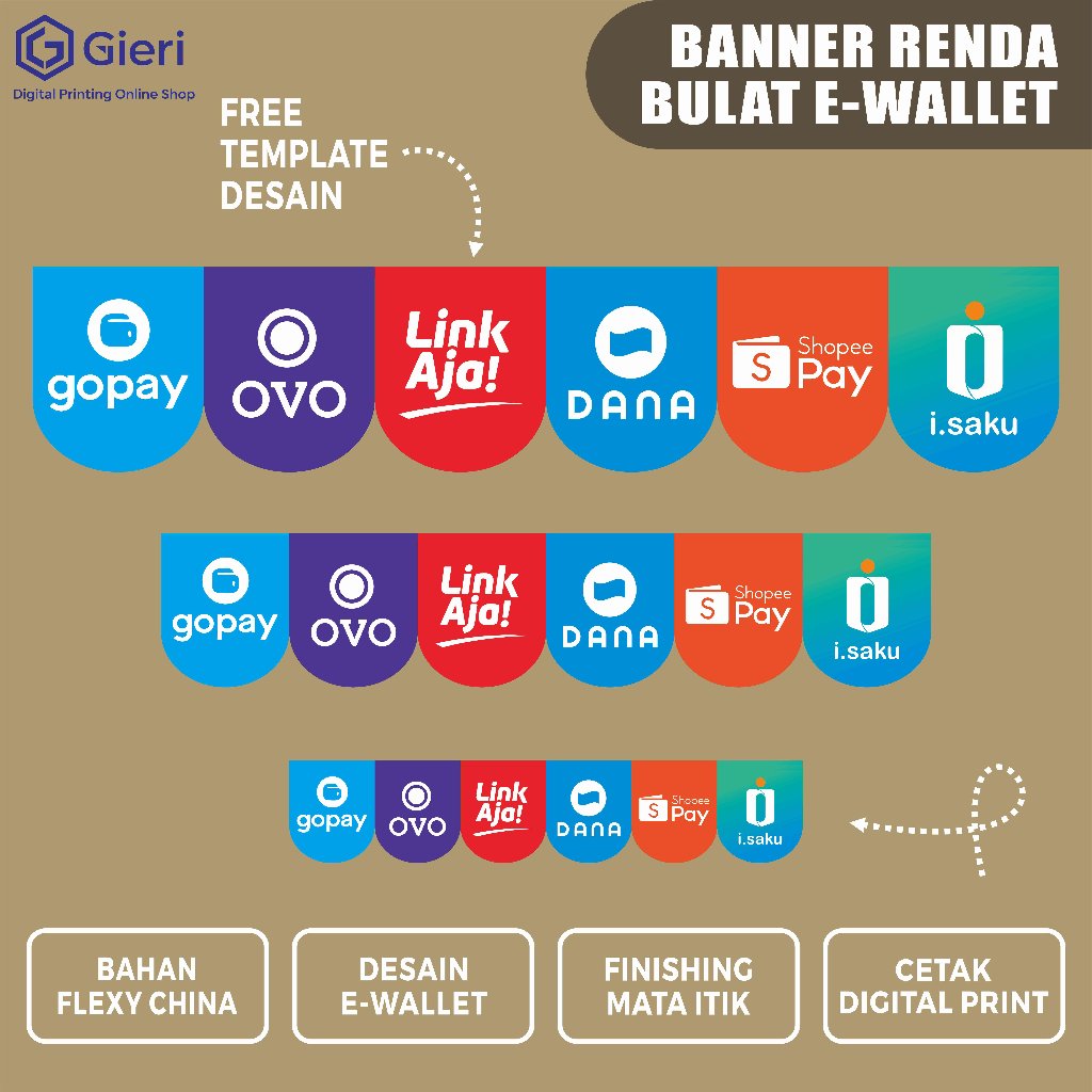 E-WALLET COUNTER BANNER / ROUND LACE BANNER / E-WALLET
