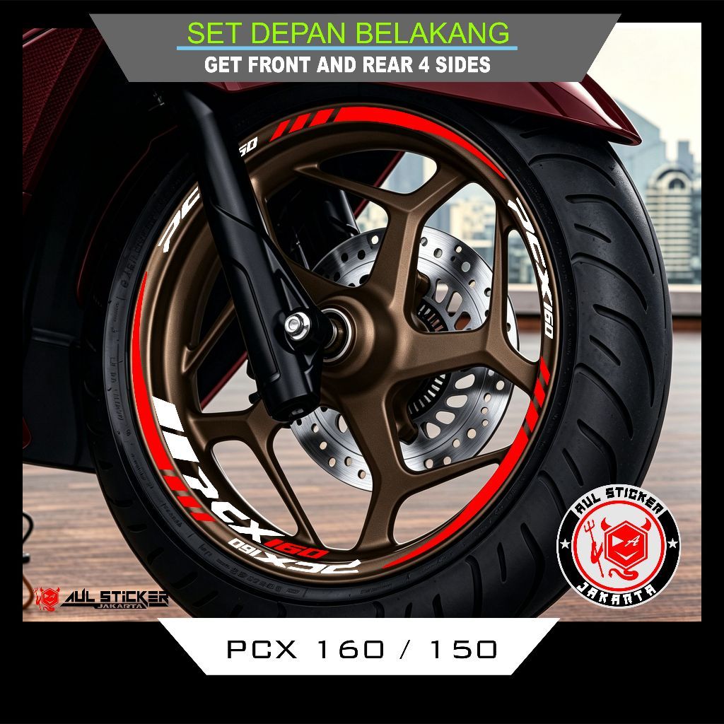 สติ๊กเกอร์ HONDA PCX 150 / 160 FRONT REAR RIM