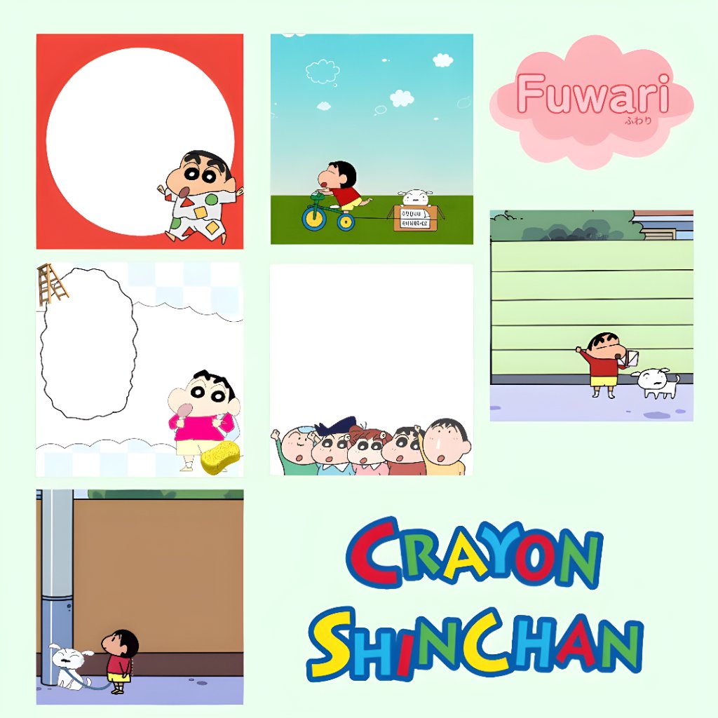 Memopad Notes Crayon Shinchan 25 แผ่น 6.5 x 6.5 ซม