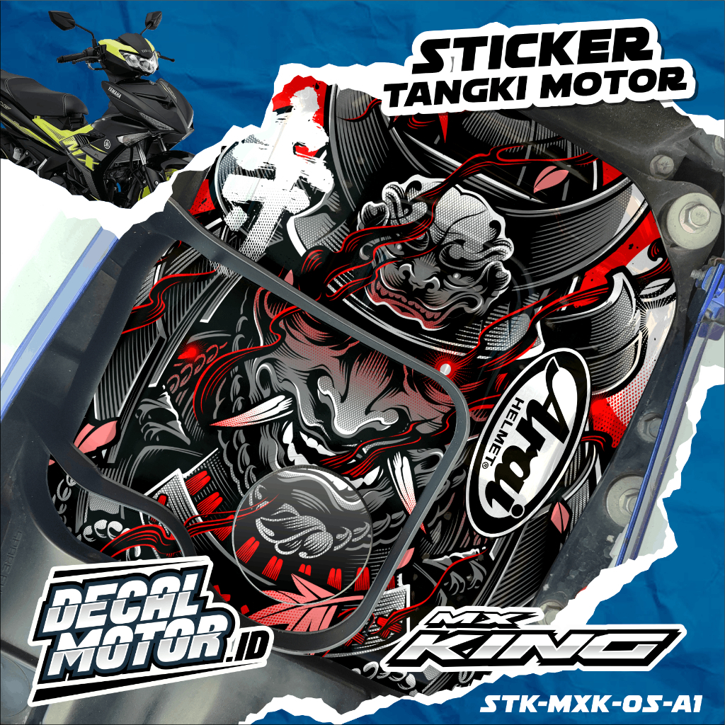 สติ๊กเกอร์อุปกรณ์ถังน้ํามันมอเตอร์ไซค์ MX KING ล่าสุด Arai Monster Sport Style Racing Motif - กันน้ํ