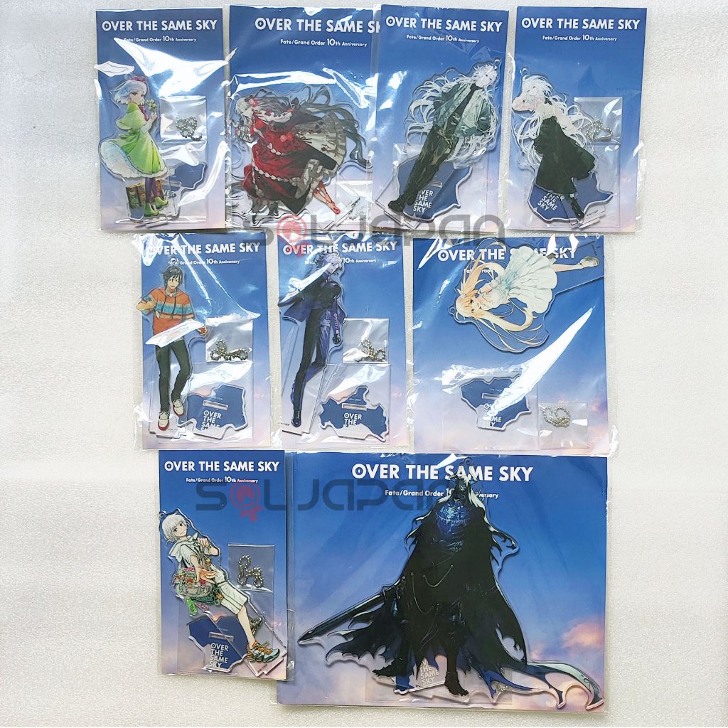 Fate Grand Order FGO Over Same Sky Chugoku Shikoku ขาตั้งอะคริลิค Kama Durga Merlin Proto Mandrio Edmond Dantes Monte Cristo Takashigi Caster Artoria Arthur Castan