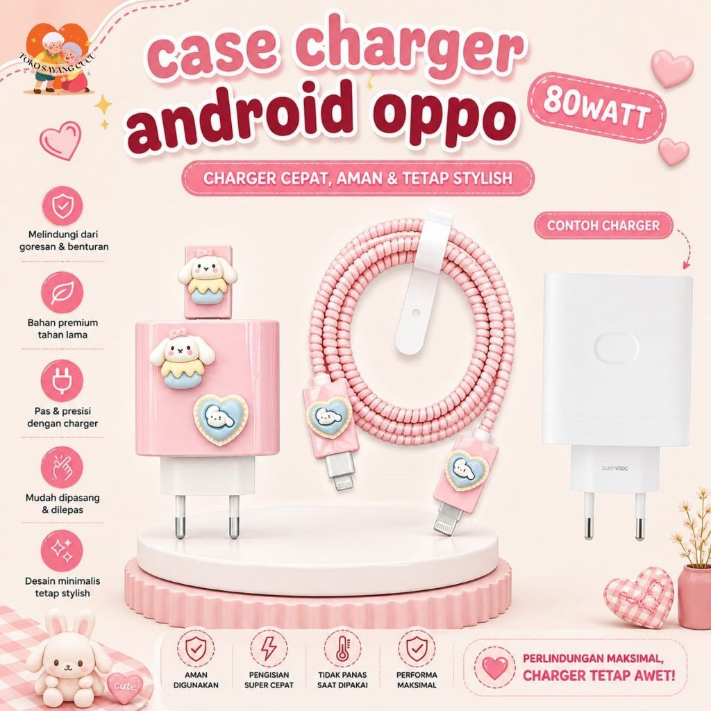 OPPO REALME 67W 80W 120W Charger Case Premium Silicone Charger Head Protector / Anti-Scratch Charact