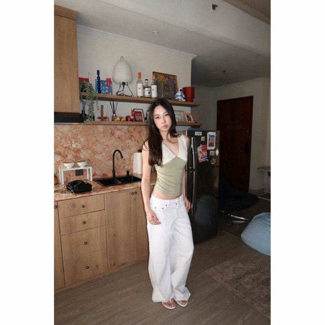 เสื้อทูโทน | Maison Cher เสื้อกล้ามลําลองทูโทน Casual Official Basic Chic