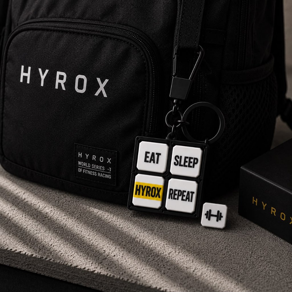 GANTUNGAN Hymerch Hyrox Clicker Fidget พวงกุญแจ Hyrox คีย์บอร์ดแบบกลไก 3D กิน sleep Hyrox ทําซ้ํา