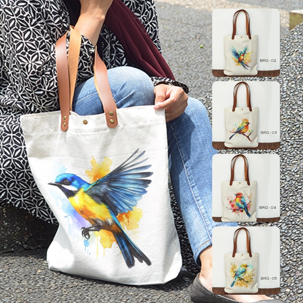 Bird Hobby Canvas Tote bag Bird Series ของที่ระลึก Tote bag