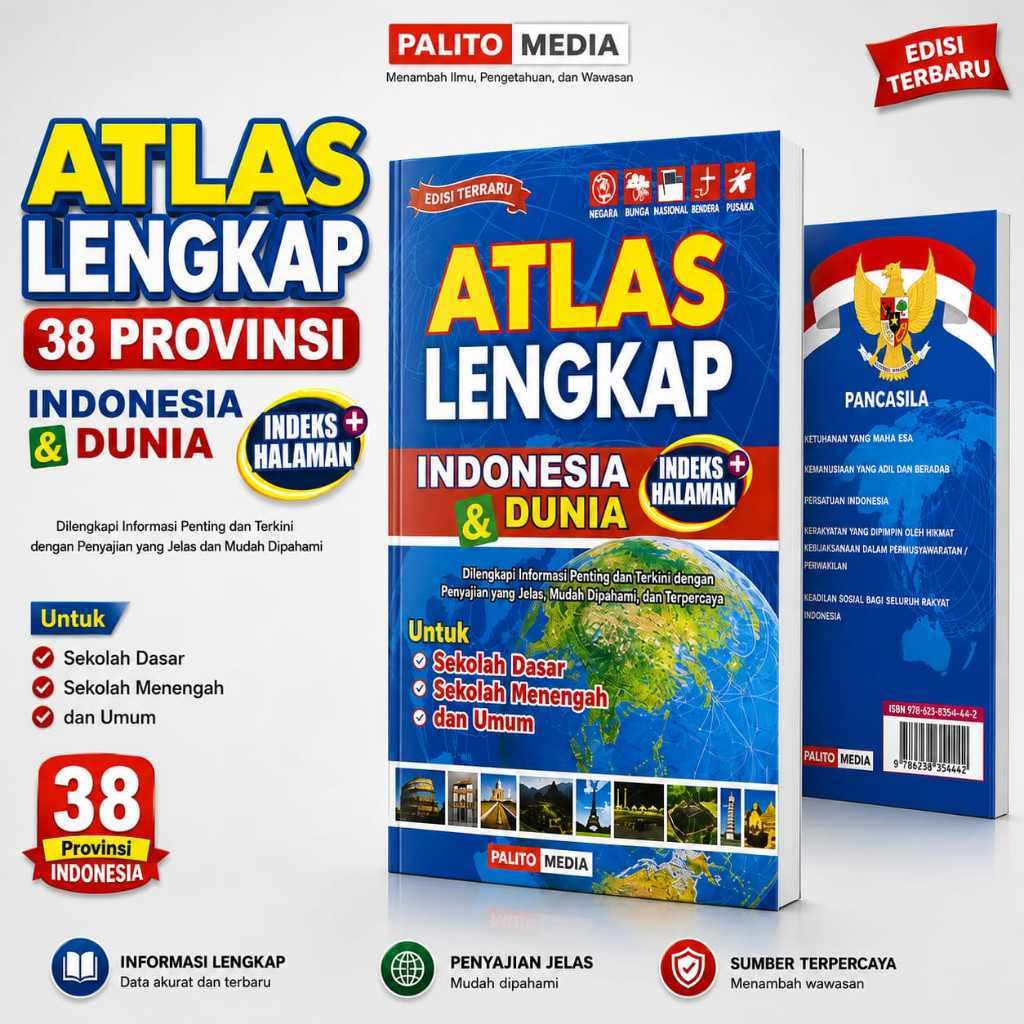 สมบูรณ์ที่ 38 PROVINCE INDONESIA & WORLD - ขนาดใหญ่ 23.5x30ซม.