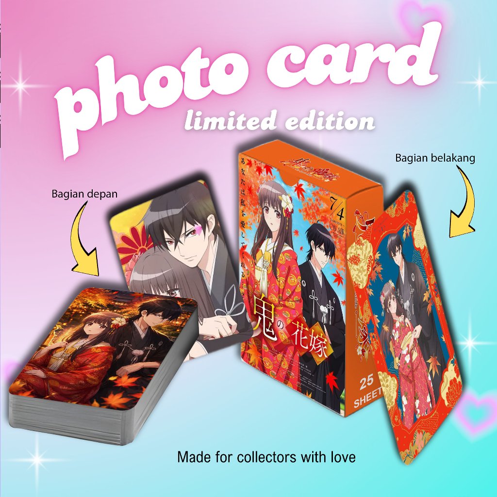 [ 2 ด้าน ] อะนิเมะล่าสุด The Ogres Bride premium Photocard Set 25 ชิ้นพร้อมกล่อง