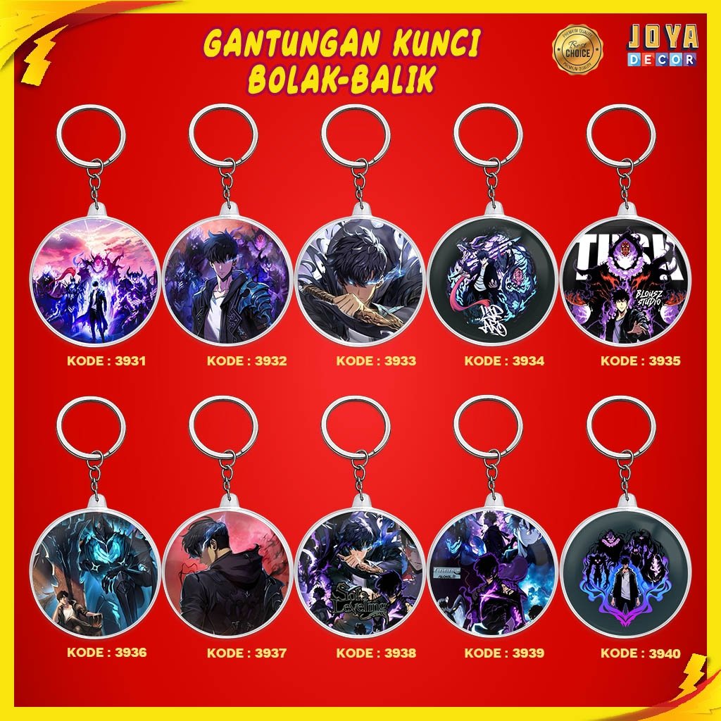 GANTUNGAN SOLO LEVELING KEYCHAIN / SOLO LEVELING พวงกุญแจ / SOLO LEVELING ROUND พวงกุญแจ XJ