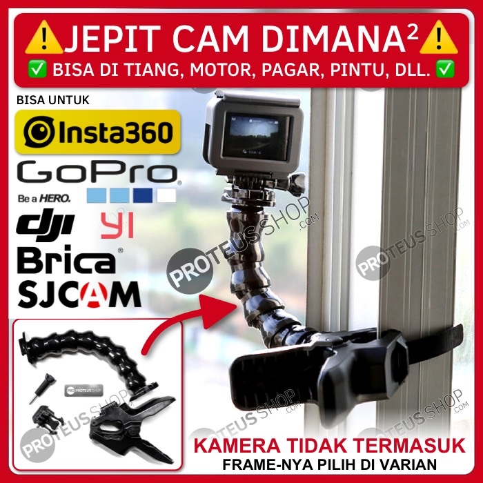 >> JAWS FLEX CLAMP BICYCLE POLE CLAMP INSTA360 X X6 X5 X4 X4 AIR X3 X2 X MOUNT CLAMPS DJI OSMO 360 A