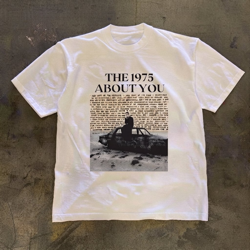 The 1975 About You เสื้อยืดสําหรับผู้หญิงและผู้ชายหวีผ้าฝ้ายสไตล์เรโทรอินเทรนด์