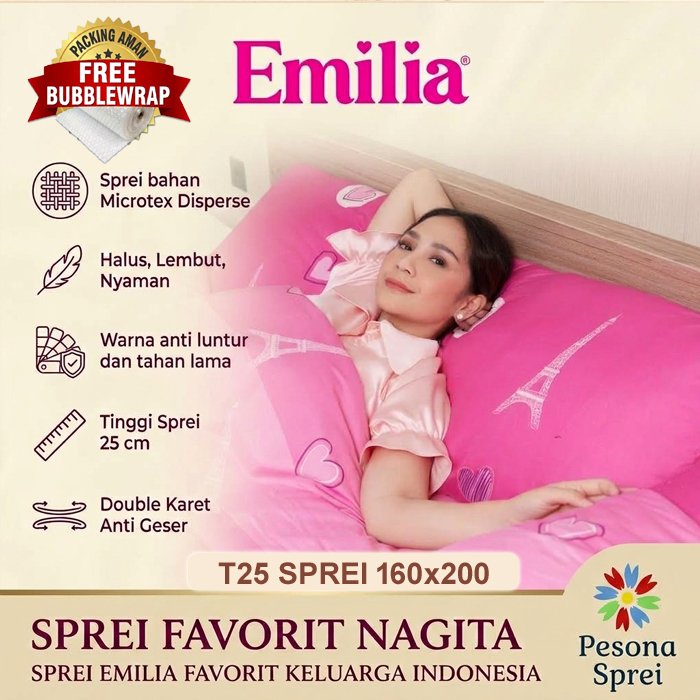 BONITA BED SHEET 160x200 EMILIA / BONITA QUEEN EMILIA BED SHEET / BONITA BED SHEET 160x200 / EMILIA 