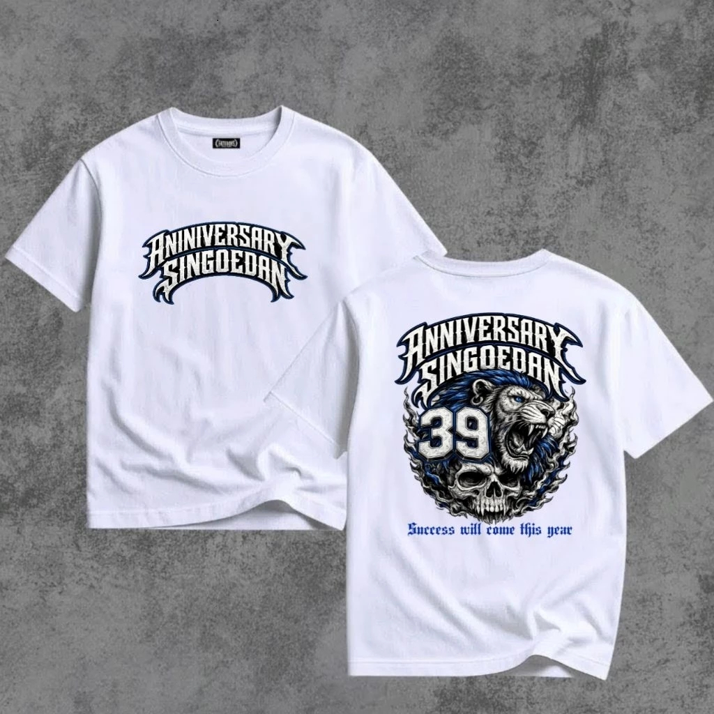 Singo Edan Anniversary T-Shirt 39th Slayer Skull Casual Football Shirt Distro Unisex Cotton
