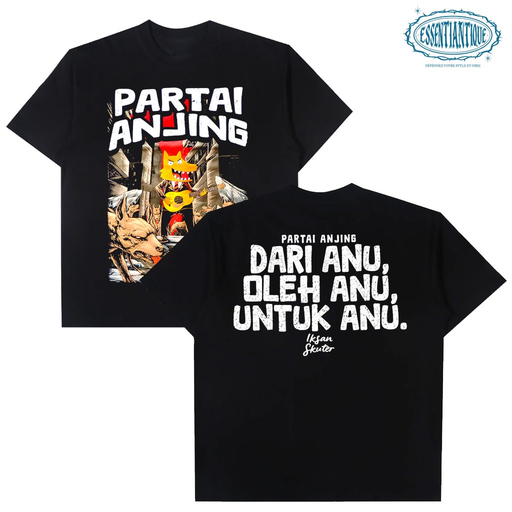 KATUN Iksan Scooter art Dog Party เสื้อยืด Cotton Casual Unisex - 392